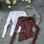 بلوز میله ای یقه پیچ کد 1138