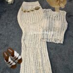 ست ترک قلاب بافی شاین کد 1154