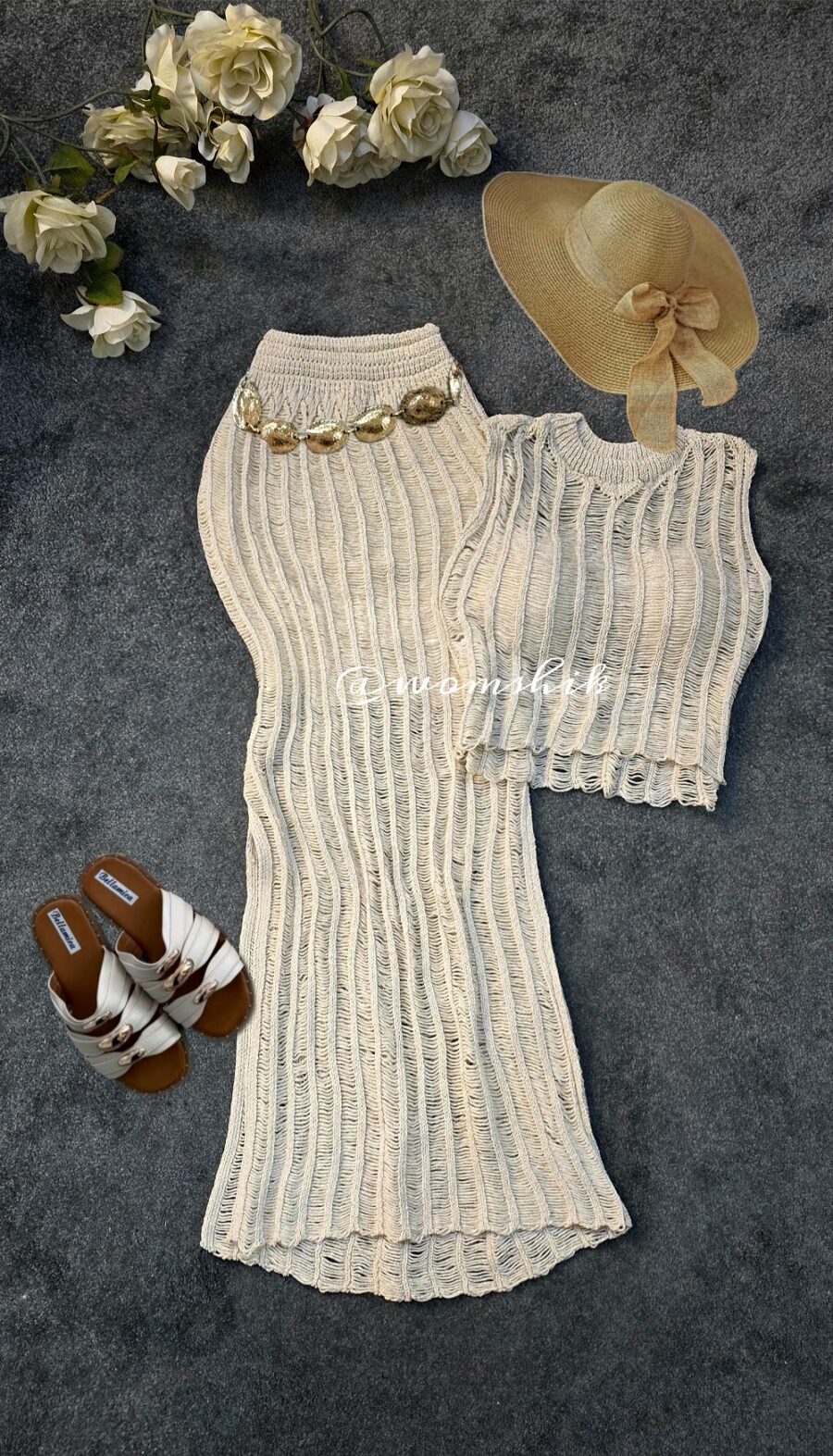 ست ترک قلاب بافی شاین کد 1154