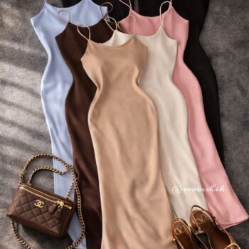 پیراهن بند ماکارون کد 1171 - آبی