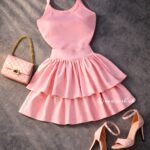 ست تاپ و دامن طبقه ای کد 1174