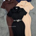 پیراهن یقه شکاری کبریتی کد 1176