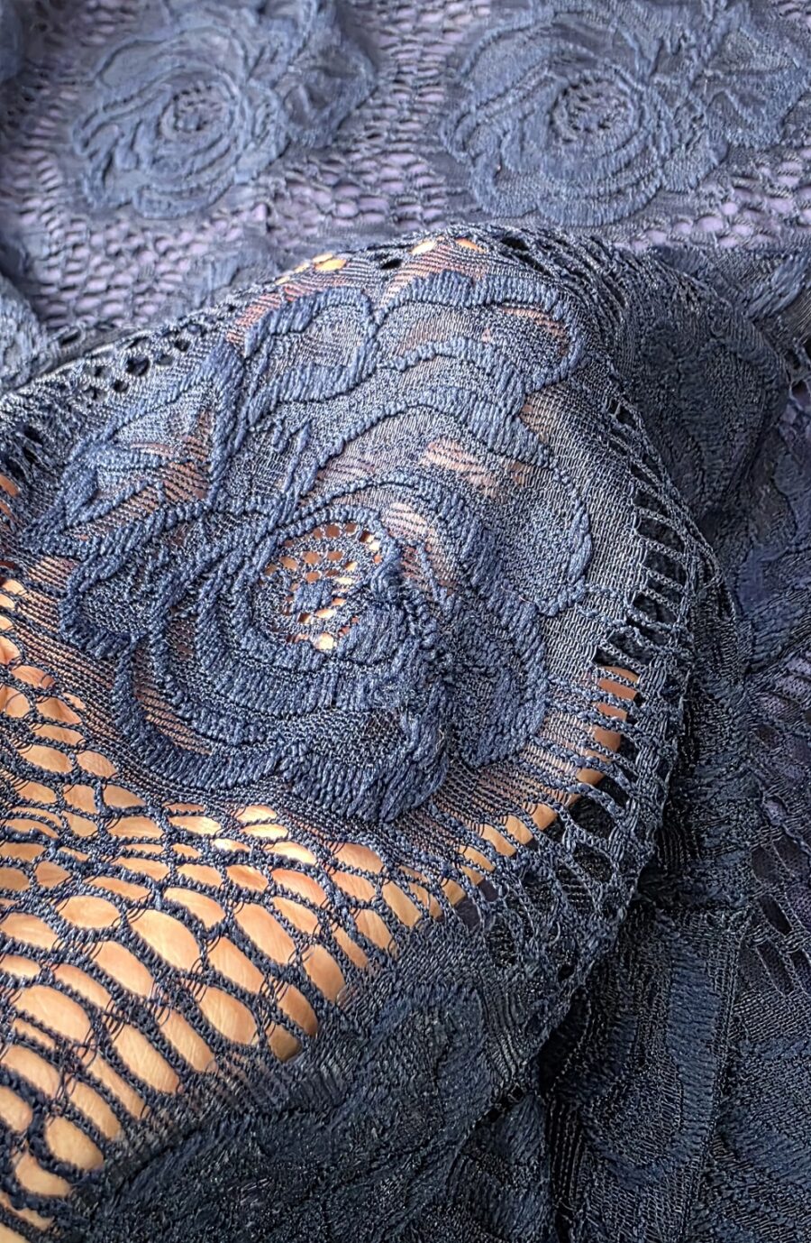 پیراهن گیپور سرمه ای کد 1166