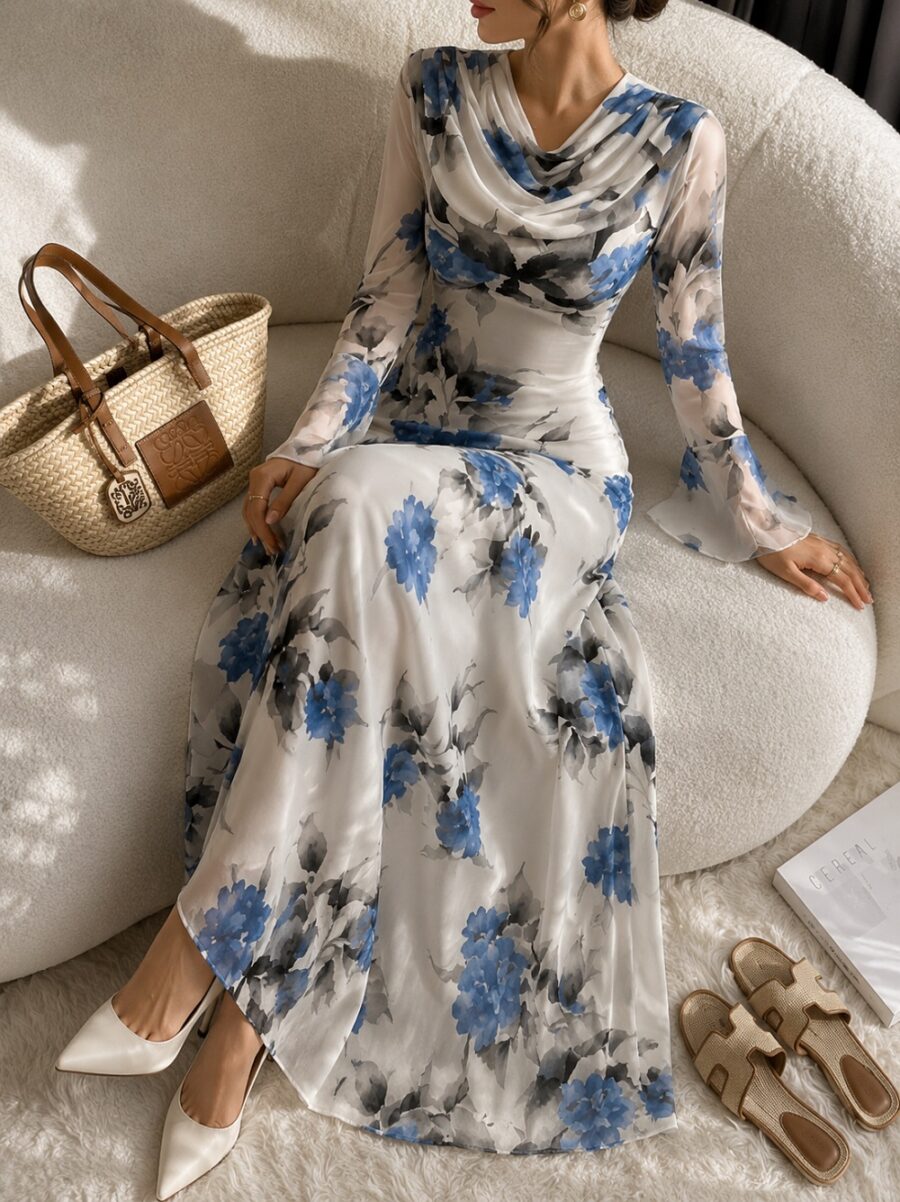 پیراهن تورکش گل دار SHEIN کد 1214